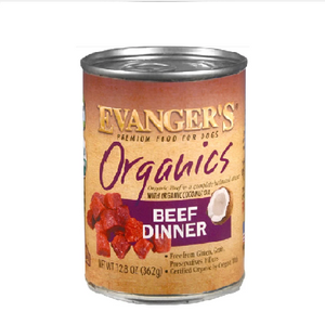 Evangers Organics Beef Dog Food 12.8oz