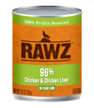 Rawz 96% Chicken & Chicken Liver Pate Dog Food
