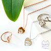 Sterling Silver PAWsome Love Cat Necklace