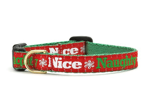 Up Country Christmas Naughty & Nice Breakaway Cat Collar